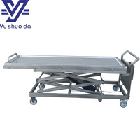 Chariot de levage de corps de morgue d'équipement mortuaire inoxydable antirouille de prix usine avec le drainage