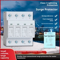 Parafoudre de protection contre la foudre de niveau 1 SPD 10/350us 3P+N 25KA, protecteur anti-explosion, contrôleur de surtension primaire