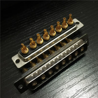 Konektor Koaksial D-SUB 8W8 Soldering RF Male Plug Ramah Lingkungan Berlapis Emas 8-Pin Komponen Sistem Vakum Tinggi