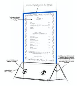 Shengyi Lcd Da Tavolo Top Caricatore della Banca di Potere Banche di Potenza 10000Mah di Carica Veloce Con Il Supporto di Menu Per La Pubblicità del Vino - Product Image 4