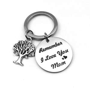 Regalo de mamá/madre e hija para madre Llavero de acero inoxidable Llavero grabado - Product Image 4