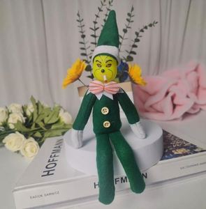 Oso de Peluche Navideño, Juguete de Peluche Súper Suave, Relleno de Algodón PP, Alivia el Estrés, Muñeco Monstruo Verde Lavable - Product Image 4