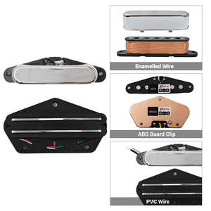 E-Gitarren-Tonabnehmer-Set: TL-Hals-Tonabnehmer + kleiner Doppel-Schallplatten-Tonabnehmer mit Doppelspule Alnico5, hohe Ausgangsleistung, für zuschneidbare Aufträge geeignet - Product Image 2