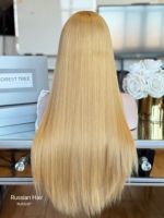 Perruque en cheveux humains européens SHY, couleur blonde, avec dentelle HD, marque de distributeur, fourniture en marque blanche