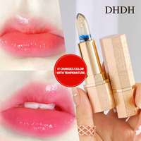Vente chaude brillant couleur changeante température contrôlée rouge à lèvres imperméable hydratant 2 couleurs rouge à lèvres