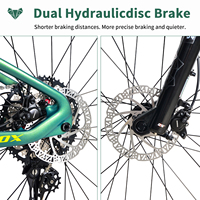 Vélo de montagne adulte SHIMANU 12 vitesses, cadre en fibre de carbone 29 pouces, freins à disque hydrauliques, roues en alliage 29 pouces, tout-terrain