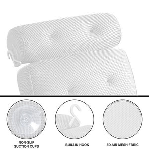 Cốc Hút Bồn Tắm Nóng Hỗ Trợ Cổ Lưng Tại Nhà Bồn Tắm Spa Gối Tắm Lưới Hơi <span class=keywords><strong>4D</strong></span> Thoải Mái Chống Nước Sang Trọng - Product Image 4