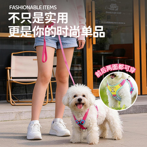 Nueva correa para perro, correa de paseo tipo chaleco, arnés de pecho con forma de espalda cruzada, cadena para perro para venta al por mayor transfronteriza. - Product Image 3