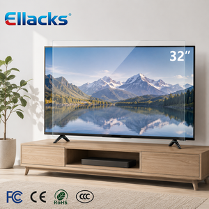 Téléviseur intelligent Android Ellacks avec verre acrylique anti-explosion intégré, anti-lumière <span class=keywords><strong>bleue</strong></span>, HD, 32 pouces, divertissement à domicile - Product Image 1