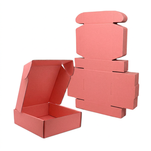 Boîte rigide pliable en carton ondulé recyclable pour vêtements en fourrure et chaussettes, avec logo de marque personnalisé, gaufrage rose, revêtement UV et pelliculage mat - Product Image 2