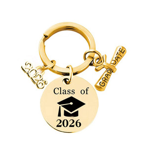 Llavero de Acero Inoxidable Grabable para Graduación 2026, Logotipo Personalizado Disponible, Pedido de Pequeños Lotes, Decoración Versátil para Colgar Diariamente - Product Image 4