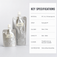 Pochette à bec verseur pour concentré de café, en aluminium, doypack, 100ml 200ml, haute barrière, barrière à l'oxygène, bouchon à vis