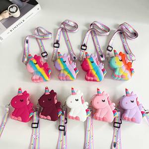 Quanzhou, nuovo pioniere dell'uccisione di topi, borsa a tracolla in Silicone unicorno assonnato per bambini, borsa a bolle - Product Image 3