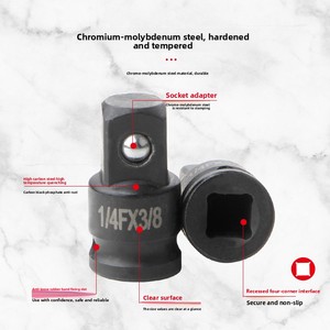 6-Piece Set Red Box Pneumatic Socket Head 1/2 & 3/4 Inch Auto Repair <b>Tool</b> Heavy-Duty Blackened Conversion Heads 1 6-piec - Product Image 1