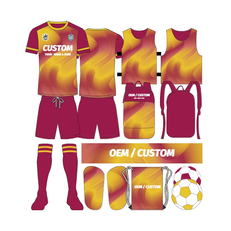 Özel 21-22 yeni sezon hızlı kuru Jersey futbol tişörtü tayland kalite üniforma süblimasyon baskı futbol forması takım çocuklar futbol kıyafetleri