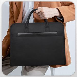 New Design B-2501 Large-Capacity Expending Black Business <b>Briefcase</b> PU <b>Leather</b> Office 15 Inches Laptop Bag for Men - Product Image 2