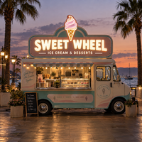Panneau LED personnalisé pour camion de restauration, affichage numérique et signalétique publicitaire, panneau signalétique pour restaurant mobile, camion de pop-corn