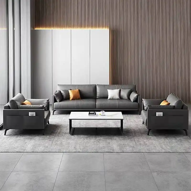 Set di divani mobili soggiorno nuovo set di divani classici mobili divano in pelle per la casa dell'ufficio