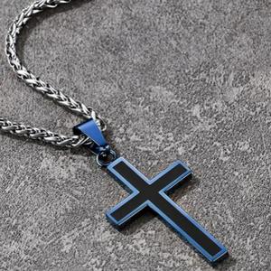 Fashion Jewelry Necklace Pendant Necklace Jewelry For Women Fine Jewelry Necklace Stainless Steel Necklace Set Retro <b>Cross</b> Style - Product Image 3