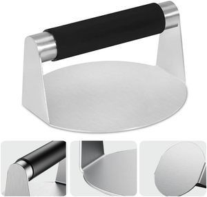 Presse à Smash Burger en Acier Inoxydable Ronde avec Poignée en Silicone – Offre Spéciale - Product Image 6