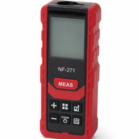 Télémètre laser de qualité industrielle, portée 50 m, étanche IPX4, alimenté par piles AAA, précision +/-1 mm