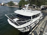 Bateaux de pêche en aluminium Gospel Boats, catamaran soudé de 11,6 m x 4 m, double coque, cabine offshore