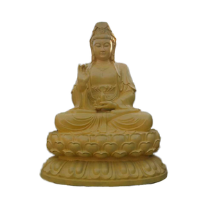 エレガントで大規模な伝統的な宗教的スタイルの仏像Guanyin環境に優しいグラスファイバー彫刻手作りクラフト - Product Image 6