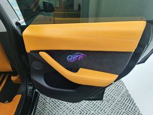 Cubierta del panel superior de la puerta en <span class=keywords><strong>Alcantara</strong></span> <span class=keywords><strong>para</strong></span> Tesla Door Interior Car Accessories Modificación Interior Kit Tapicería - Product Image 6