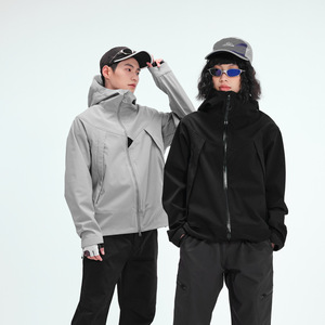Chaqueta funcional a prueba <span class=keywords><strong>de</strong></span> viento para exteriores, chaqueta <span class=keywords><strong>de</strong></span> concha suave para hombres y mujeres, cuello levantado, estampado sólido, <span class=keywords><strong>abrigo</strong></span> <span class=keywords><strong>de</strong></span> <span class=keywords><strong>montaña</strong></span> informal para primavera y otoño - Product Image 2