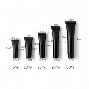 Customized Private LOGO Empty <b>Squeeze</b> Tube Cosmetic Hand Cream Plastic Soft Tube Black Packaging - Product Image 5