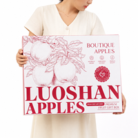 Boîte d'emballage pour fruits en carton ondulé pliable sur mesure, extra large, avec couvercle et base, boîte cadeau pour fruits frais en carton robuste, vente en gros