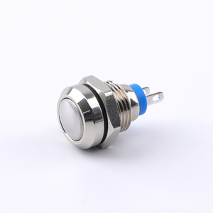 공장 핫 세일 10mm 초단단 순간 니켈 도금 황동 푸시 버튼 스위치 IP 67 - Product Image 1