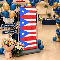 Drapeau de Porto Rico personnalisé en tissu multi-tailles, pour décoration murale domestique, séances photo en studio et présentation d'événements familiaux