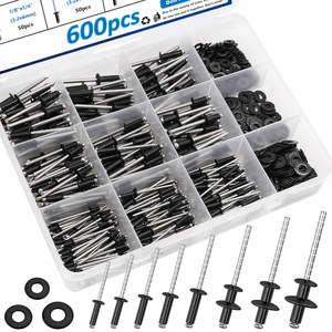 Baiguluo Blind Rivet Set 600pcs 1/8 In Round Head Aluminum With Washer For Communication Equipment - Product Image 1