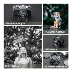 Obiettivo Prime TTArtisan 75mm F1.5 Full Frame a Grande Apertura per Bokeh Effetto Vortice e <span class=keywords><strong>Fotografia</strong></span> di Persone, con Attacco M42, 562g - Product Image 3