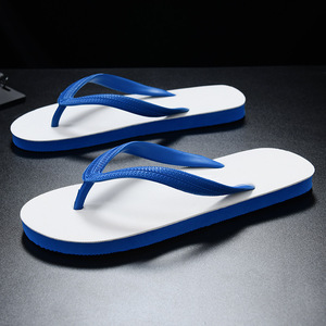 Flip-Flops Men's Outdoor Slippers EVA Anti-Slip Blue White Summer <b>Beach</b> <b>Shoes</b> Open Toe Style Q8 - Product Image 1