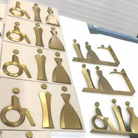 Enseigne électronique LED 3D en acrylique Denison pour intérieur et extérieur avec finition polie pour la décoration des centres commerciaux, des hôtels, des entreprises et des hôpitaux