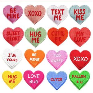 NODA New Colors Iron on Sweet Words love Heart Patches for Lovers - Product Image 1