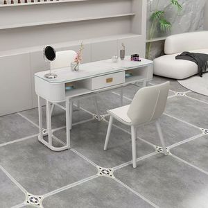 2026 Modern Simple Internet-famous <b>Nail</b> <b>Table</b> Cream <b>Nail</b> Japanese Minimalist <b>Nail</b> Salon Dual <b>Nail</b> <b>Table</b> and Chair Set - Product Image 4