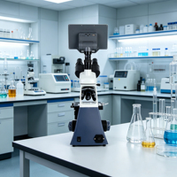 7 Inch 12MP Digital Biological Microscope Camera USB Type C UVC Lab School Teaching Tool OEM Factory Wholesale