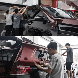 <span class=keywords><strong>Film</strong></span> d'emballage automatique sans bulles d'air Métallique Noir Rose Couleur Vinyle Emballage de voiture - Product Image 3