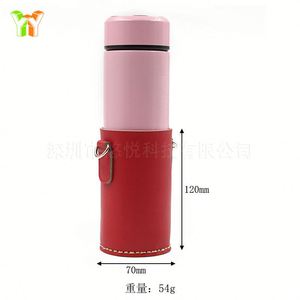 Housse rétro en cuir de vachette cousue main, personnalisée, anti-brûlure, isolante thermiquement, pour tasse isotherme d'extérieur - Product Image 4
