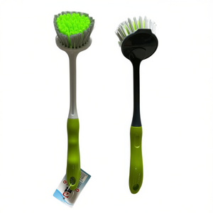 MNJ Kitchen Brush With Green Bristles For Cleaning Dishes And Pots 12 Per Box - Product Image 1