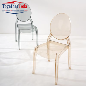 Chaises en polycarbonate acrylique transparentes à dossier rond, design moderne, pour banquets, dîners et événements – Vente en gros directe usine - Product Image 4
