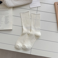 Chaussettes unies confortables et douces de style coréen pour usage quotidien – Vente en gros directe usine
