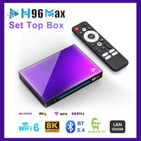 Lecteur multimédia en streaming H96 Max M9 Android 14 64 Go 8K Ultra HD BT 5.0 1000M LAN pour divertissement à domicile