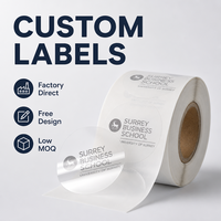 Autocollants ronds personnalisés imprimés, imperméables, en vinyle adhésif PVC, papier synthétique, rouleau, étiquettes de marque, pack de logos