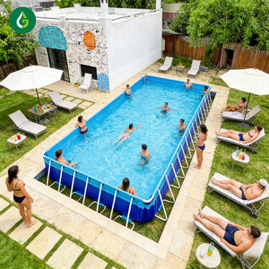 <span class=keywords><strong>Piscina</strong></span> Comercial Grande, Portátil, <span class=keywords><strong>Rectangular</strong></span>, <span class=keywords><strong>de</strong></span> PVC, con Marco <span class=keywords><strong>de</strong></span> Acero, para Parques Acuáticos, con Sistema <span class=keywords><strong>de</strong></span> Filtración - Product Image 3