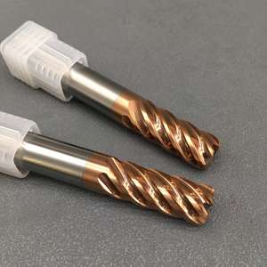 CNC Machine outils de coupe de métal HRC55 enduit 2/3/4/5/6 flûte carbure monobloc coin rayon fraises pour acier, fonte - Product Image 2
