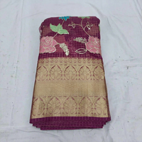 Tissu léger et doux en organza, parfait pour les robes de mariée exquises, à utiliser pour les robes de soirée ou les kurtis.